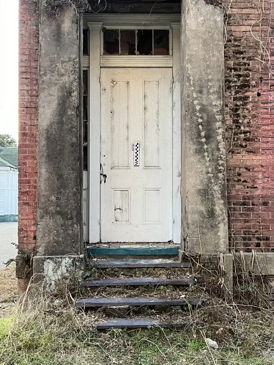 The Front Entrance before restoration